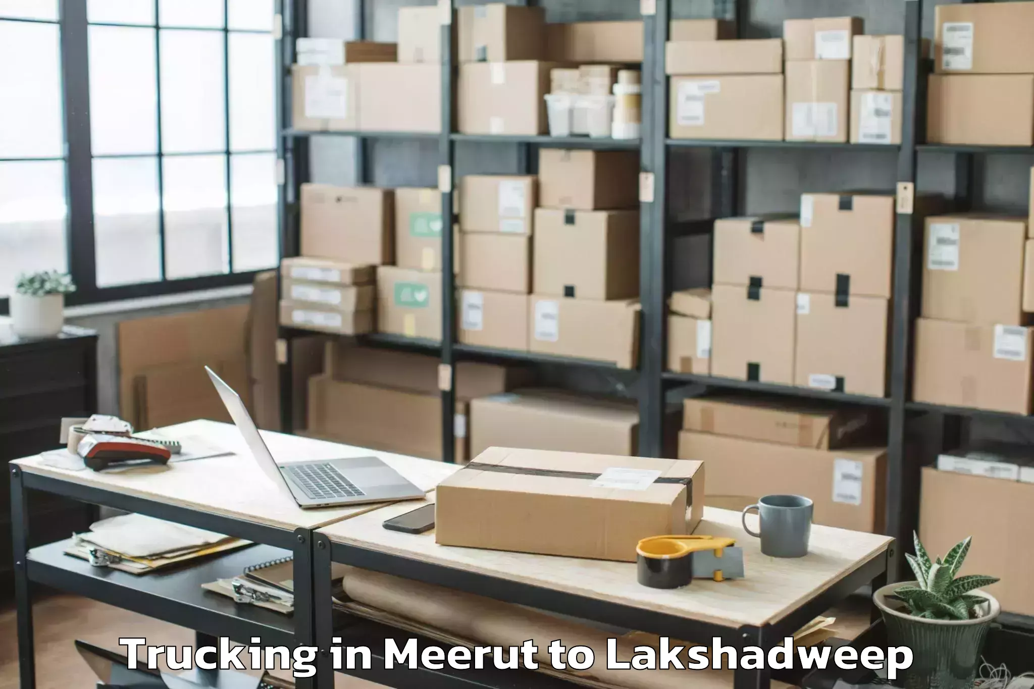 Book Meerut to Lakshadweep Trucking Online